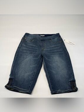 Tribal Indigo Wash Denim Bermuda Shorts Size 6